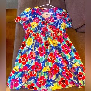 Primark Floral dress with ruffle and ruched detail